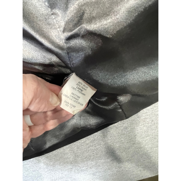 Women's J.Crew Black Wool Coat Size 2 - Picture 3 of 6